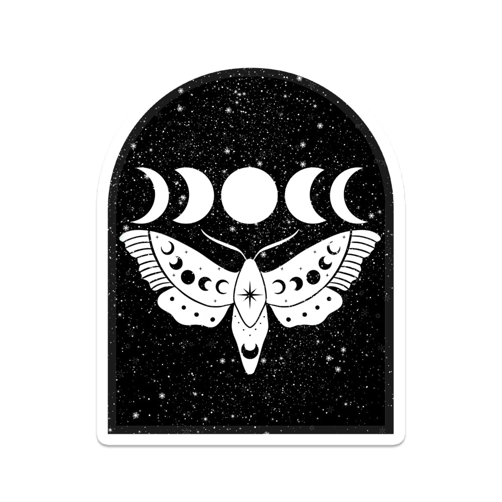 Witchy Moth Vinyl Sticker