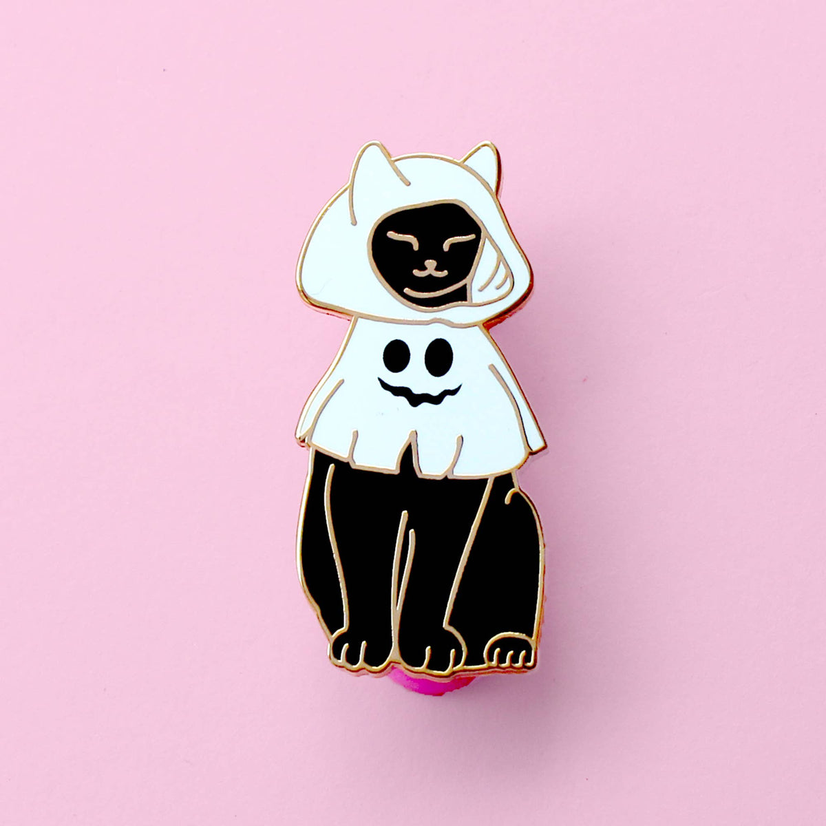 Ghost Costume Cat Enamel Pin