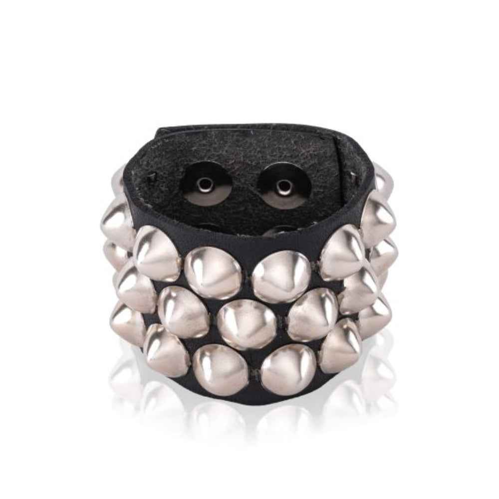 Silver Cone Studded Wristband