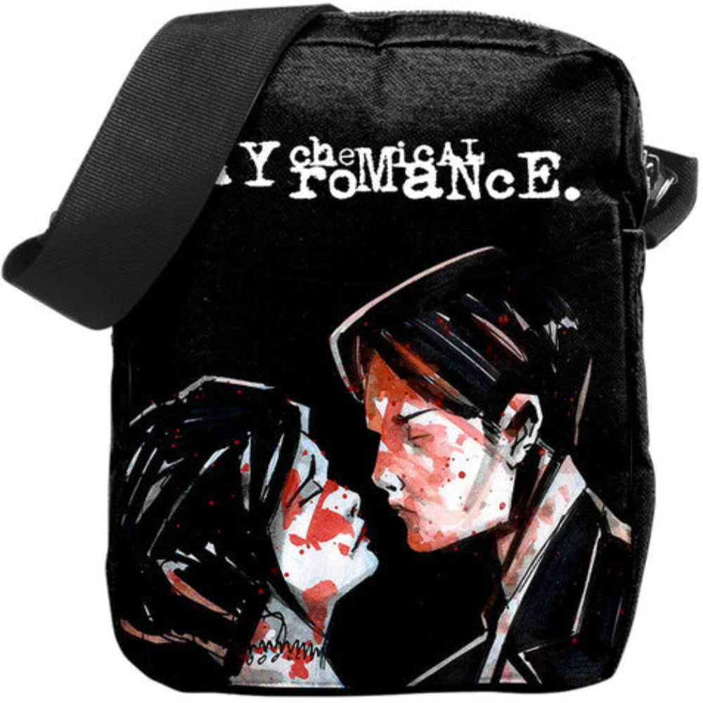 My Chemical Romance - Three Cheers Logo - Crossbody Bag with Stash Pockets (Black)