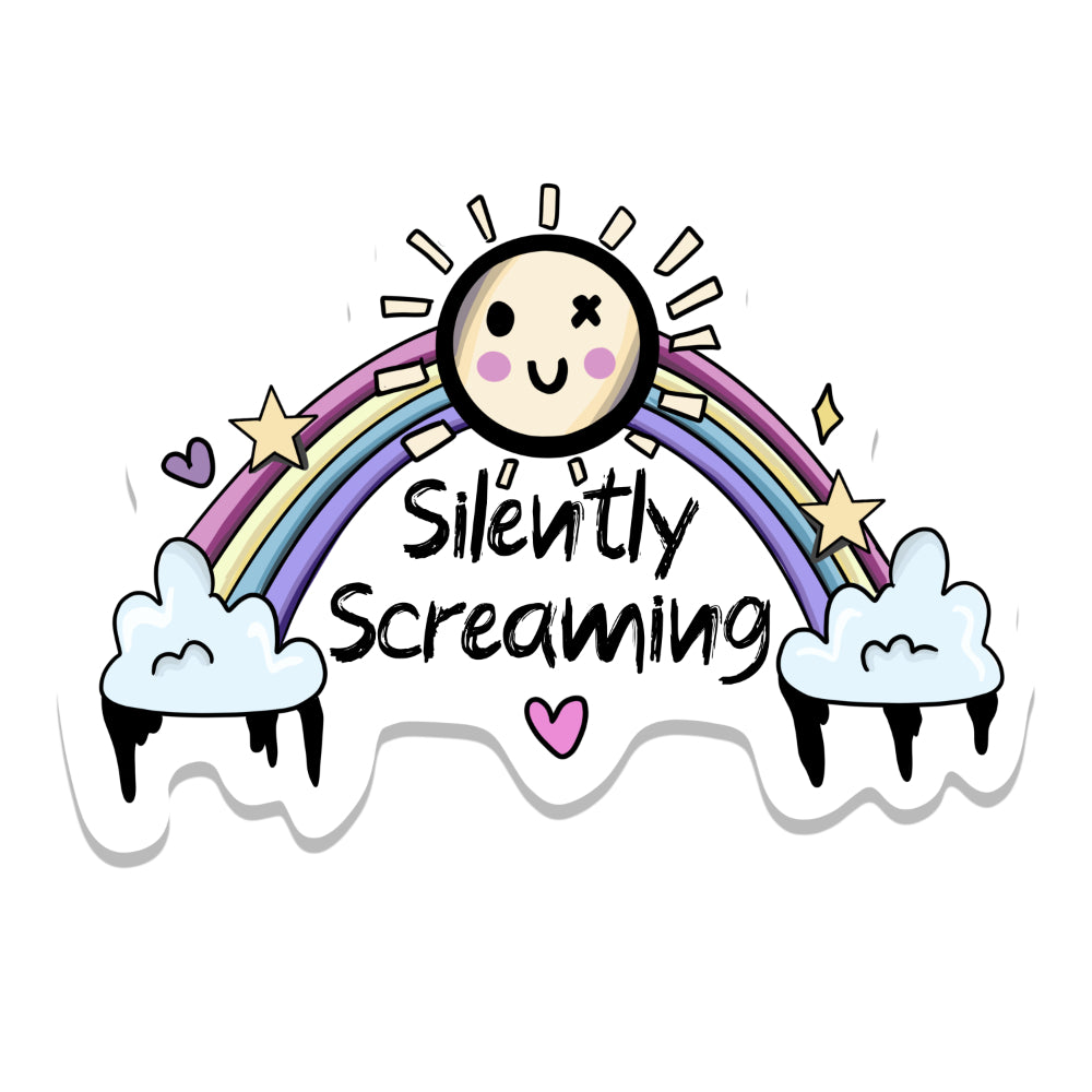 Silently Screaming Emo Vinyl Sticker