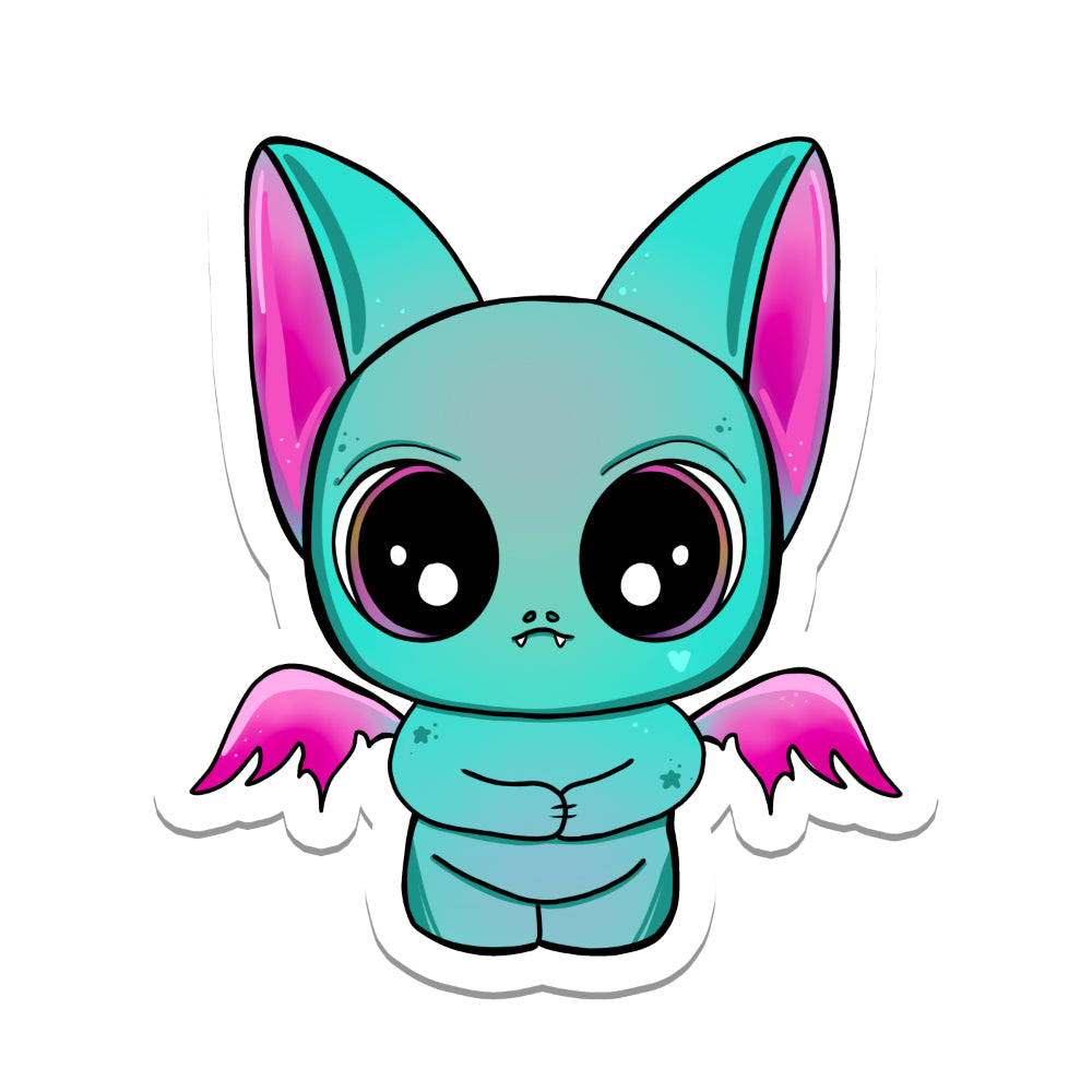 Pastel Goth Blue Bat Vinyl Sticker