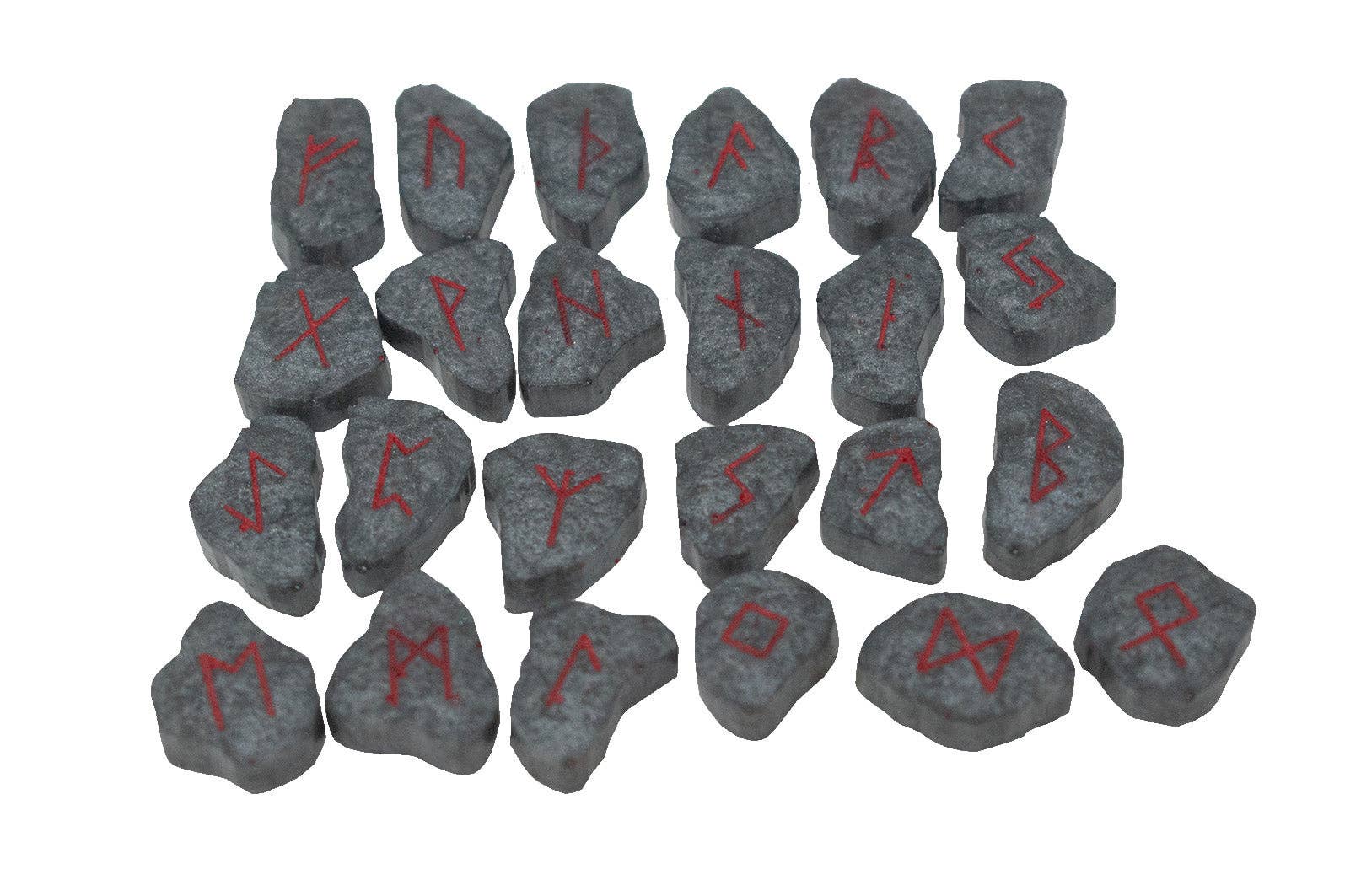 Slate and Red Elder Futhark Rune Set