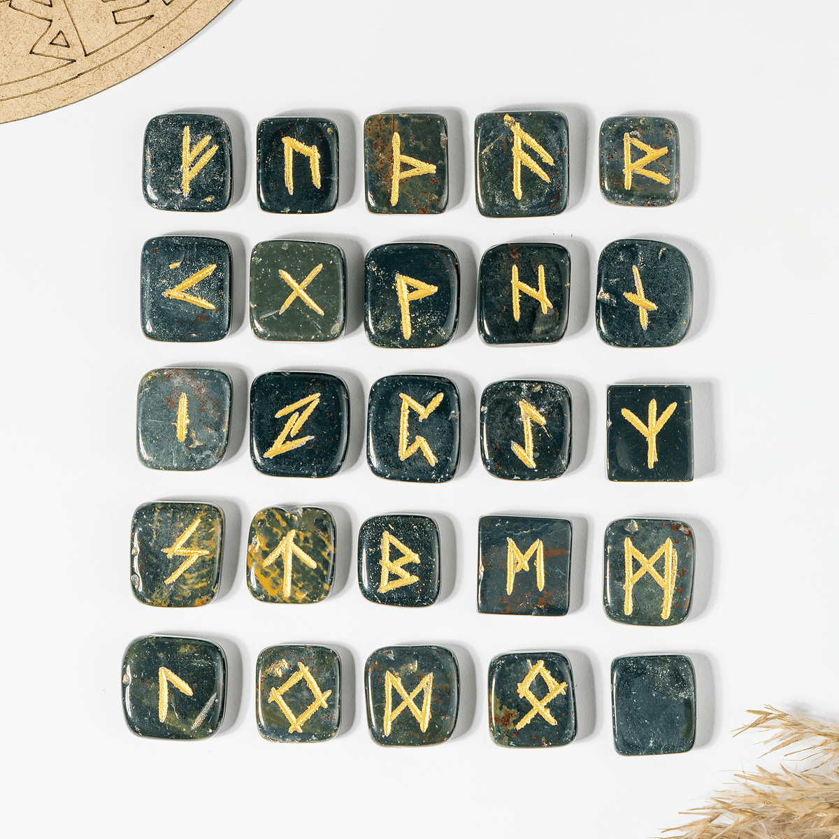 Futhark Rune Set Bloodstone