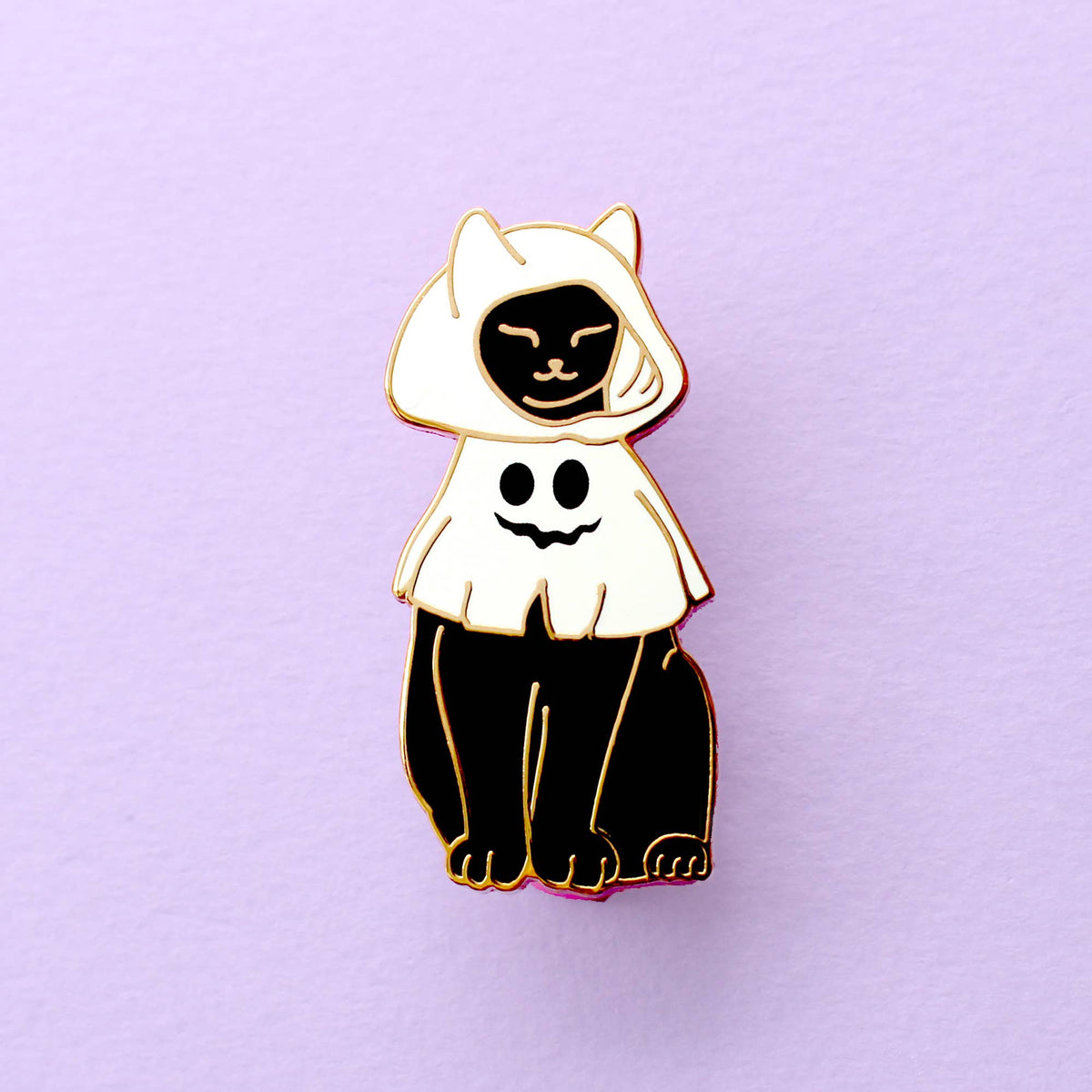 Ghost Costume Cat Enamel Pin