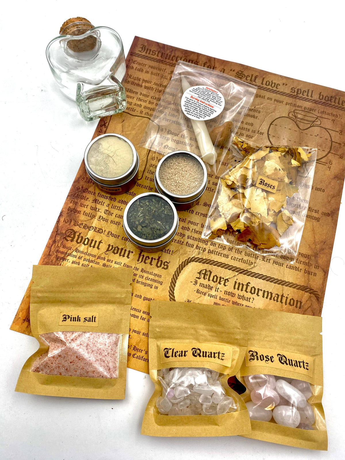 DIY Spell Bottle Kit Self Love