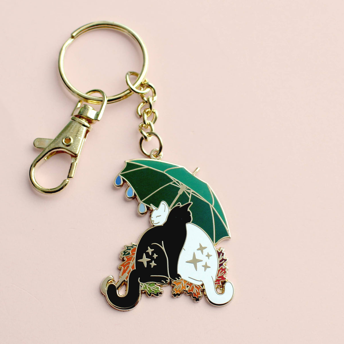 Umbrella Cats Keychain