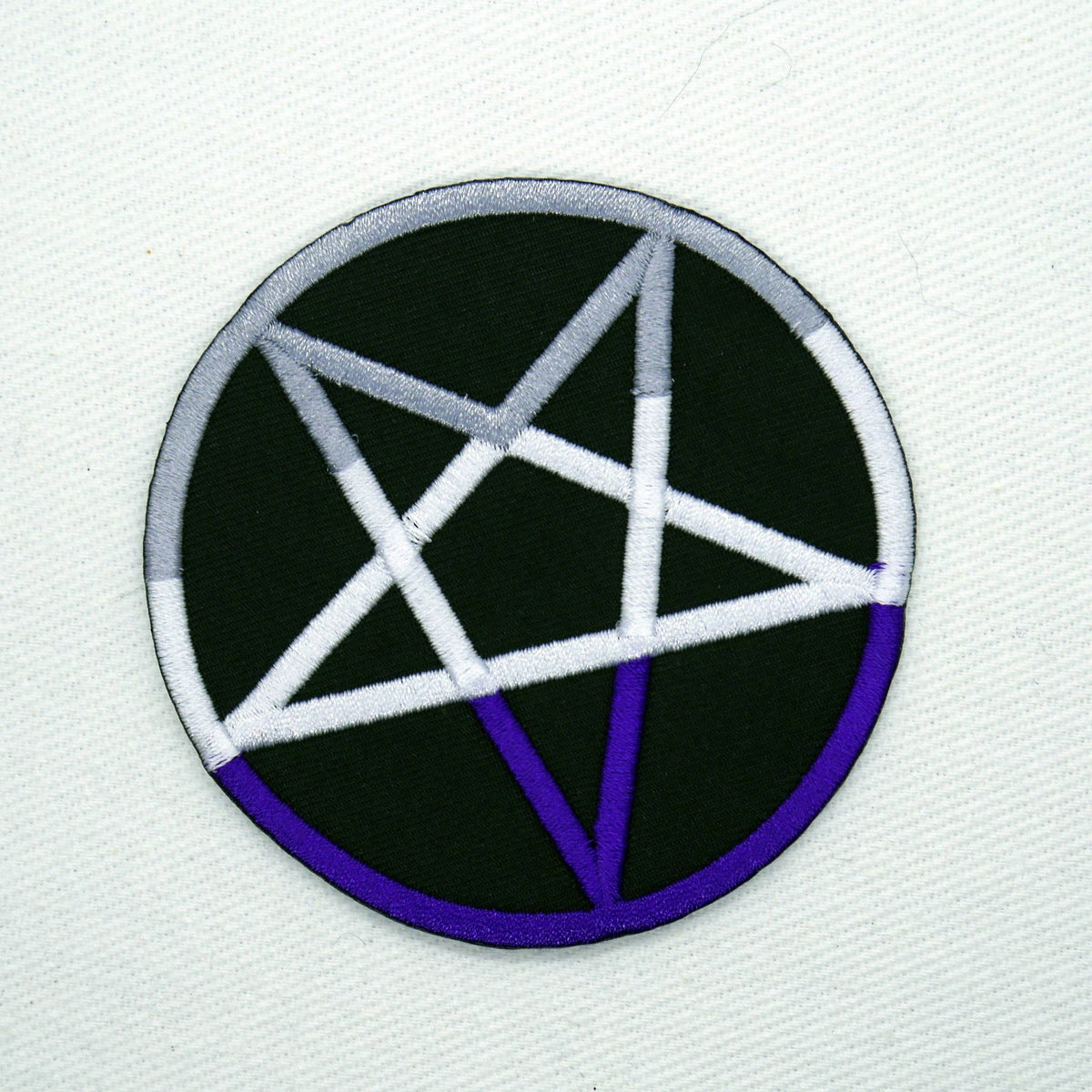 Asexual Pride Pentagram Iron On Patch