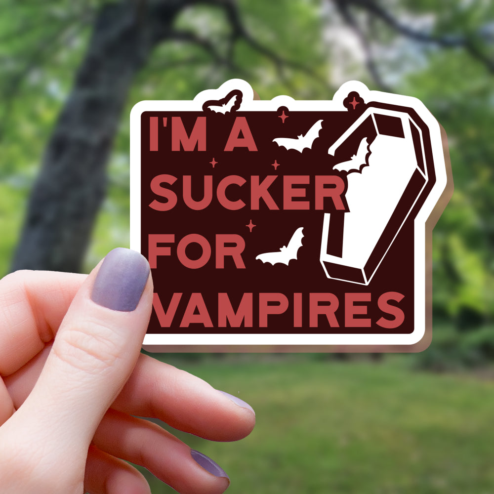 A Sucker For Vampires Sticker
