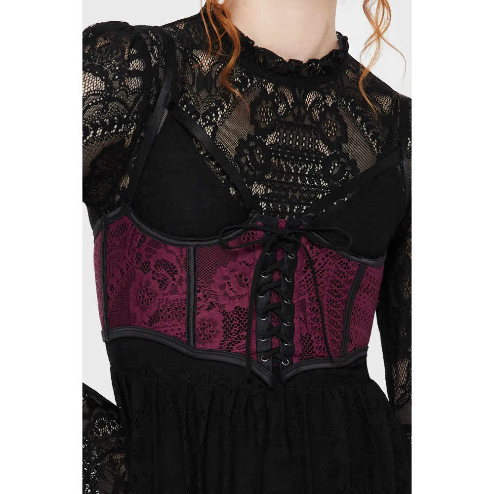 Arden Lace Basque Plum