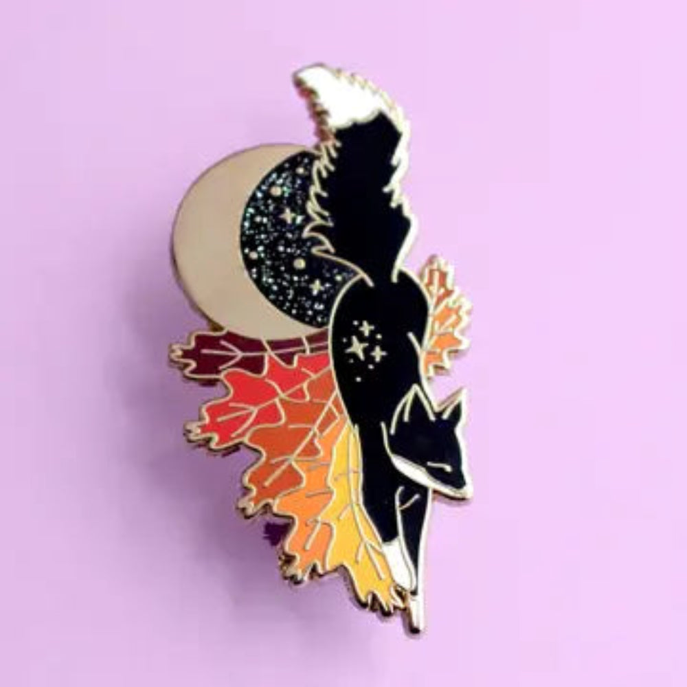 Autumn Fox Enamel Pin