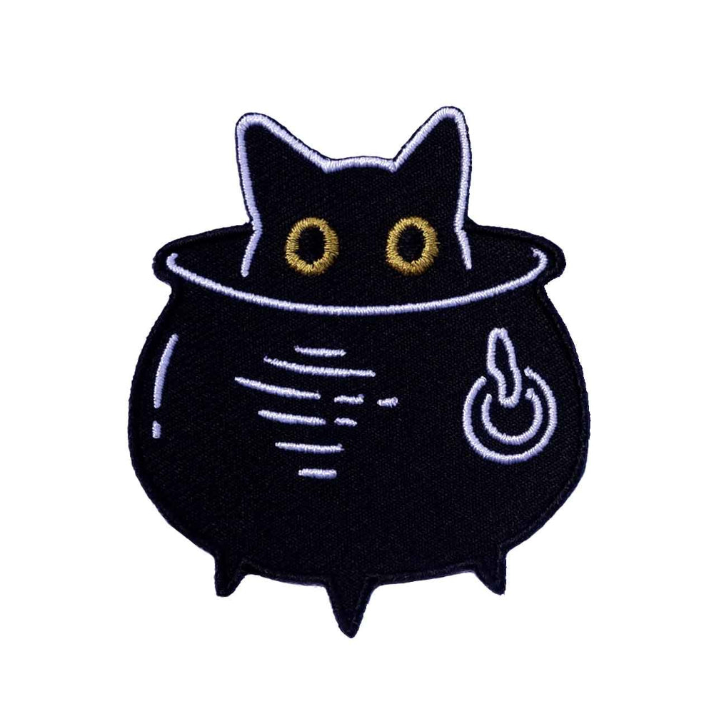 Cauldron Cat Iron On Patch
