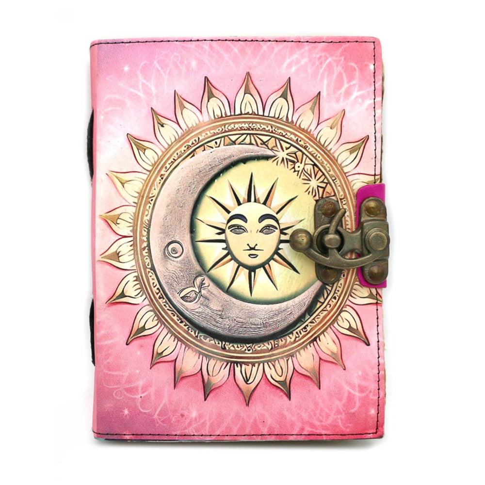 Celestial Fusion Pink Leather Journal