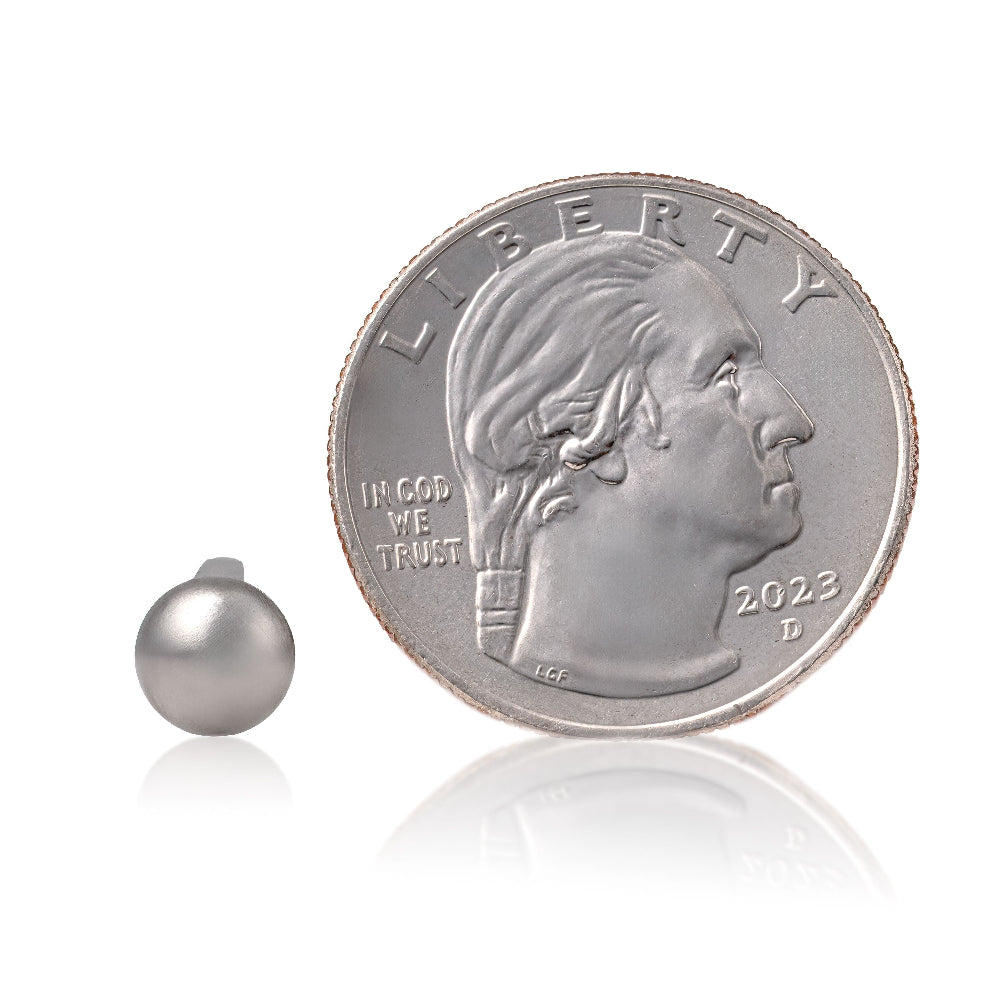 Cone Stud Mini 1/4" Silver