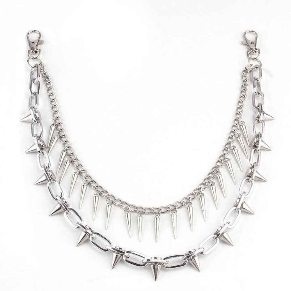 Double Layer Spiked Waist Chain