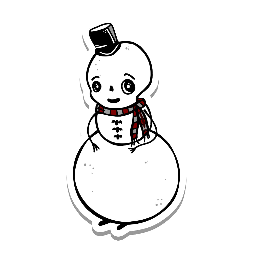 Gothic Snowman Vinyl Sticker