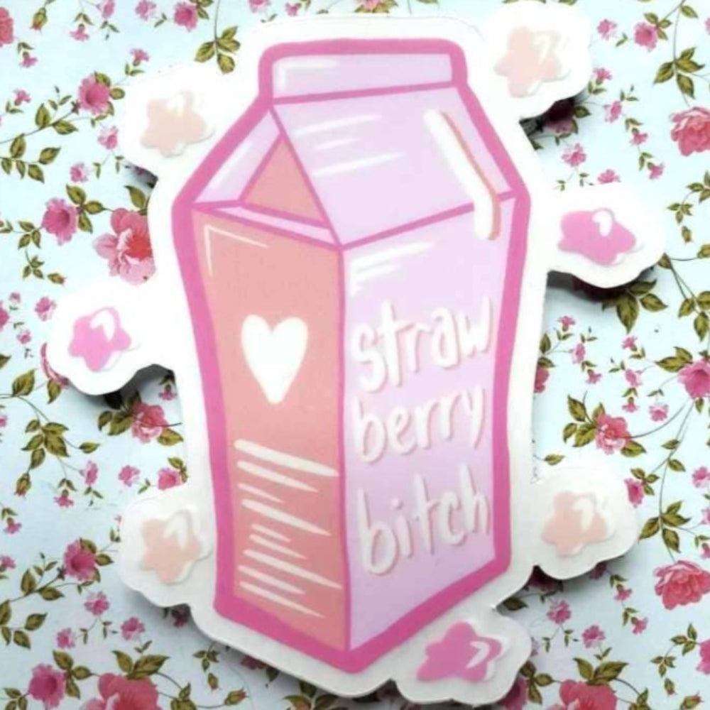 Honest Milk Carton Stickers Strawberry