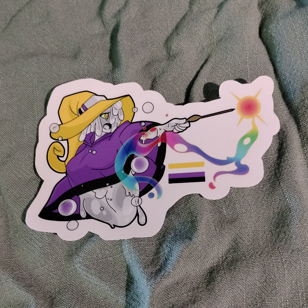 Slime Wizard Pride Flag Stickers Non-Binary