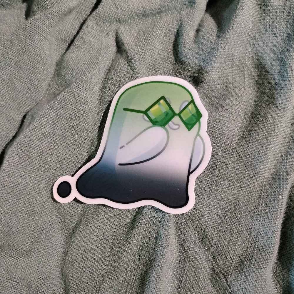 Ghost Pride Flag Stickers Aromantic