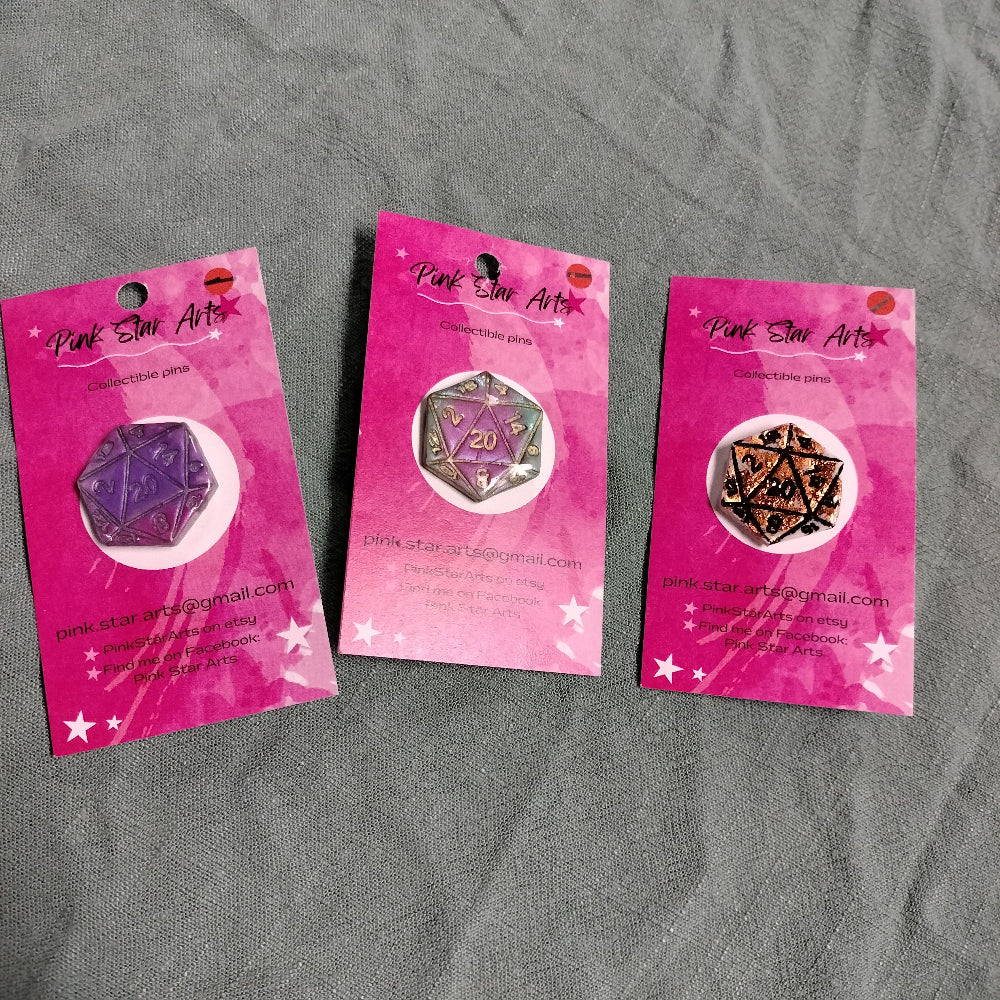 Handmade D20 Pin