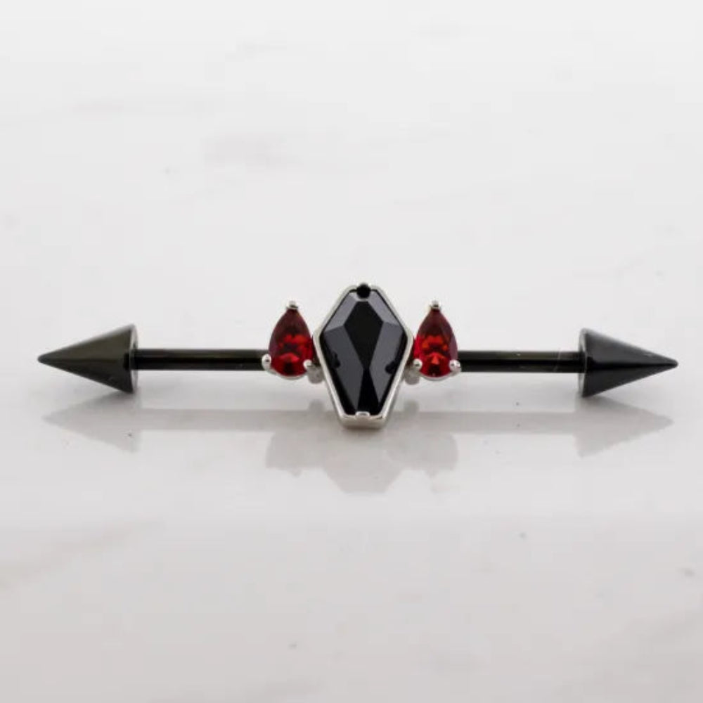 Industrial Barbell Coffin with Gems