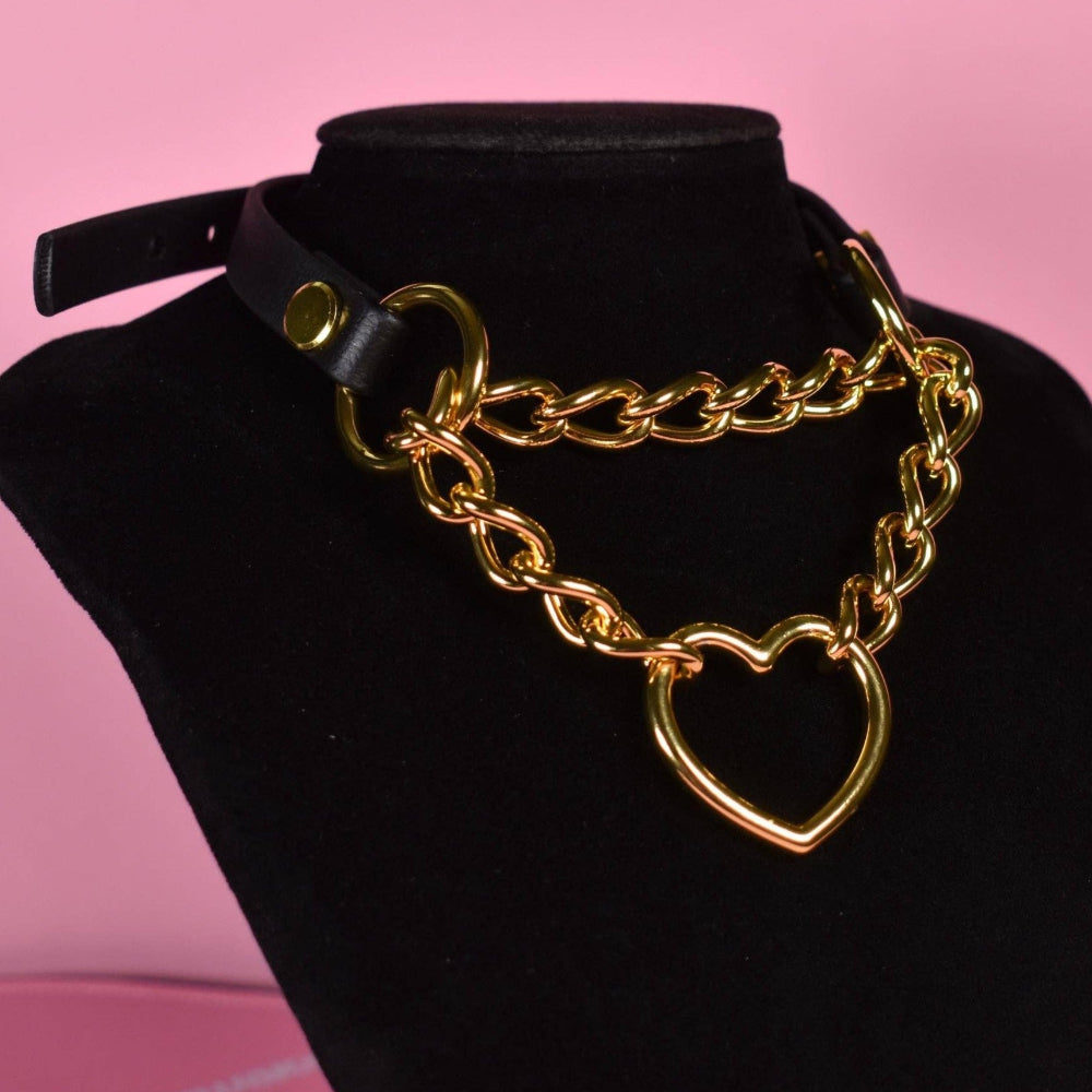 Martingale Collar Golden Heart