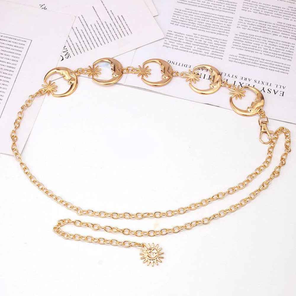 Moon and Star Waist Chain