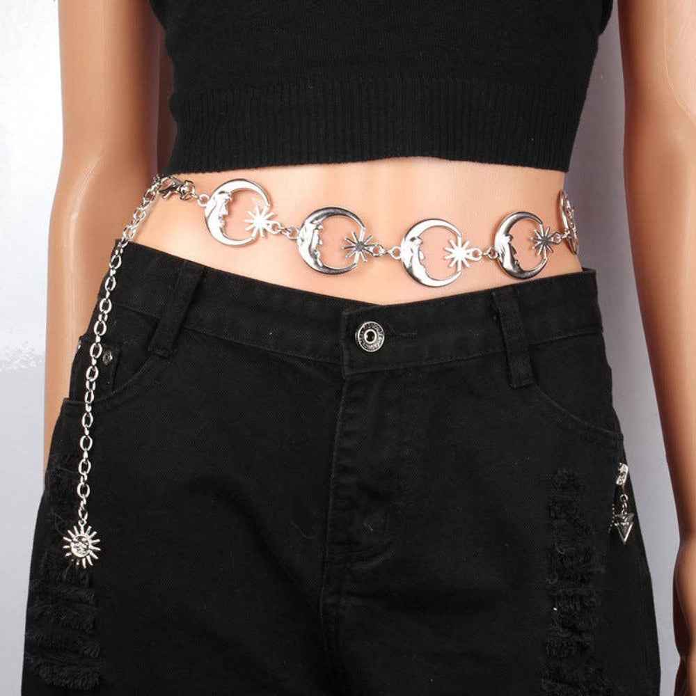 Moon and Star Waist Chain