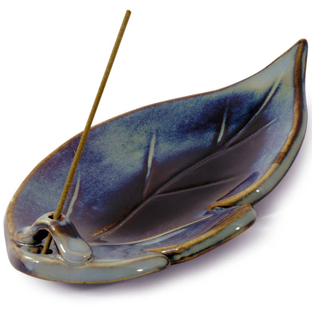 Mountain Mist Ceramic Incense Leaf