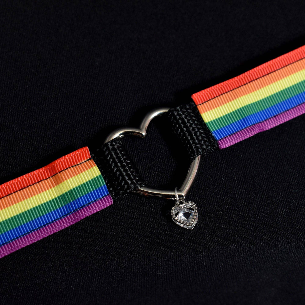 Pride Choker Rainbow Heart