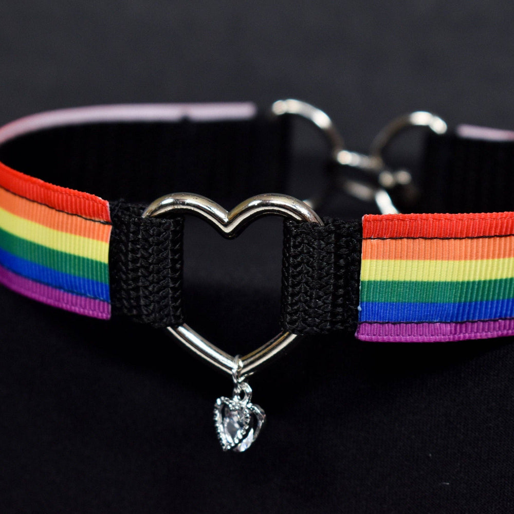 Pride Choker Rainbow Heart