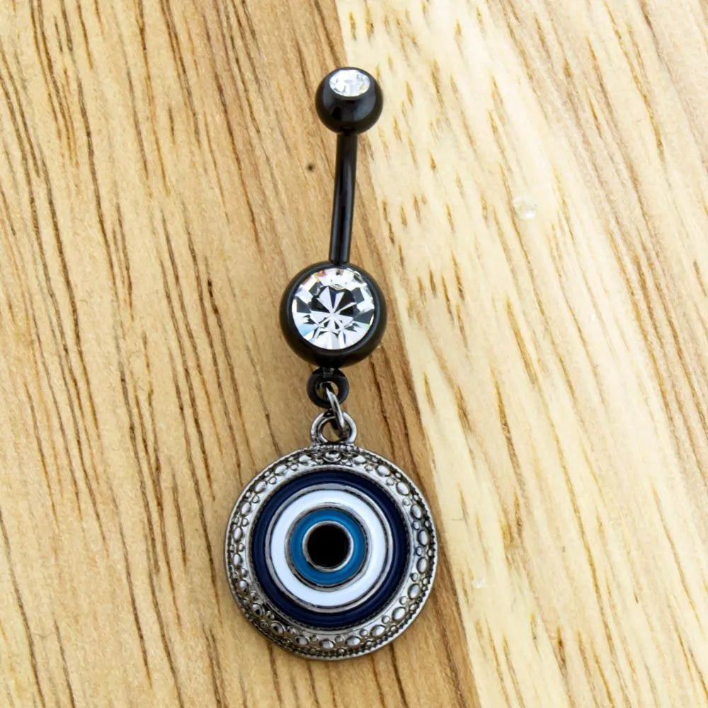 Navel Ring Evil Eye