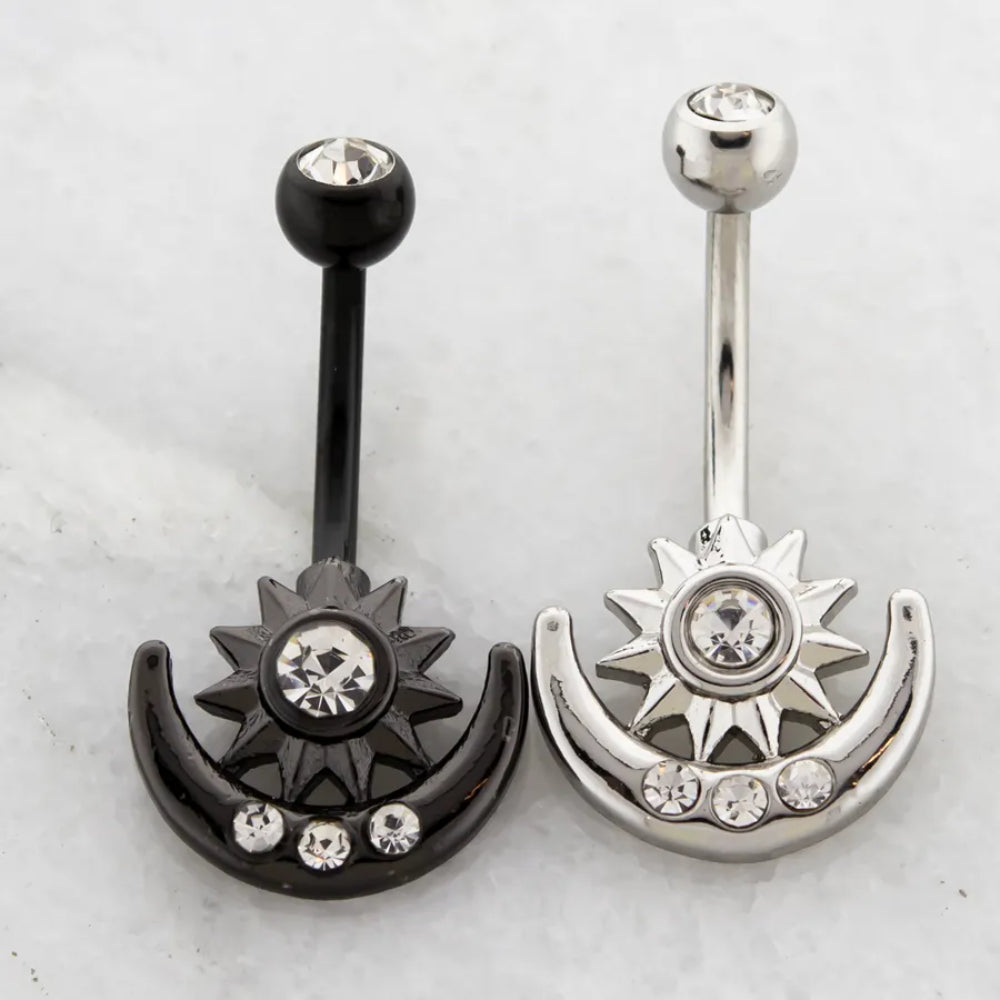 Navel Ring Moon and Sunburst