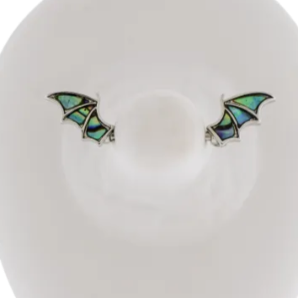 Nipple Ring Abalone Shell Bat Wings