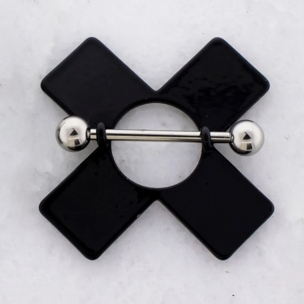 Nipple Ring Black Tape Effect
