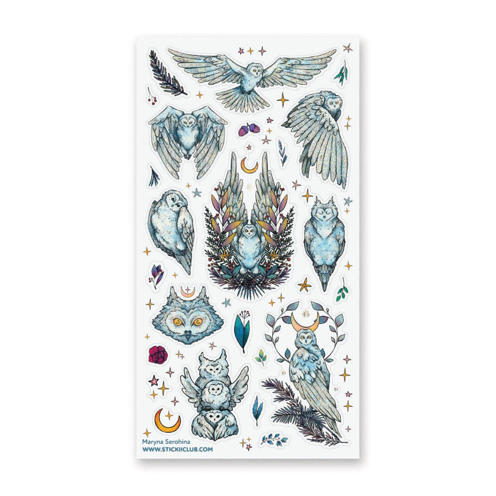 Owls of Moonlight Sticker Sheet