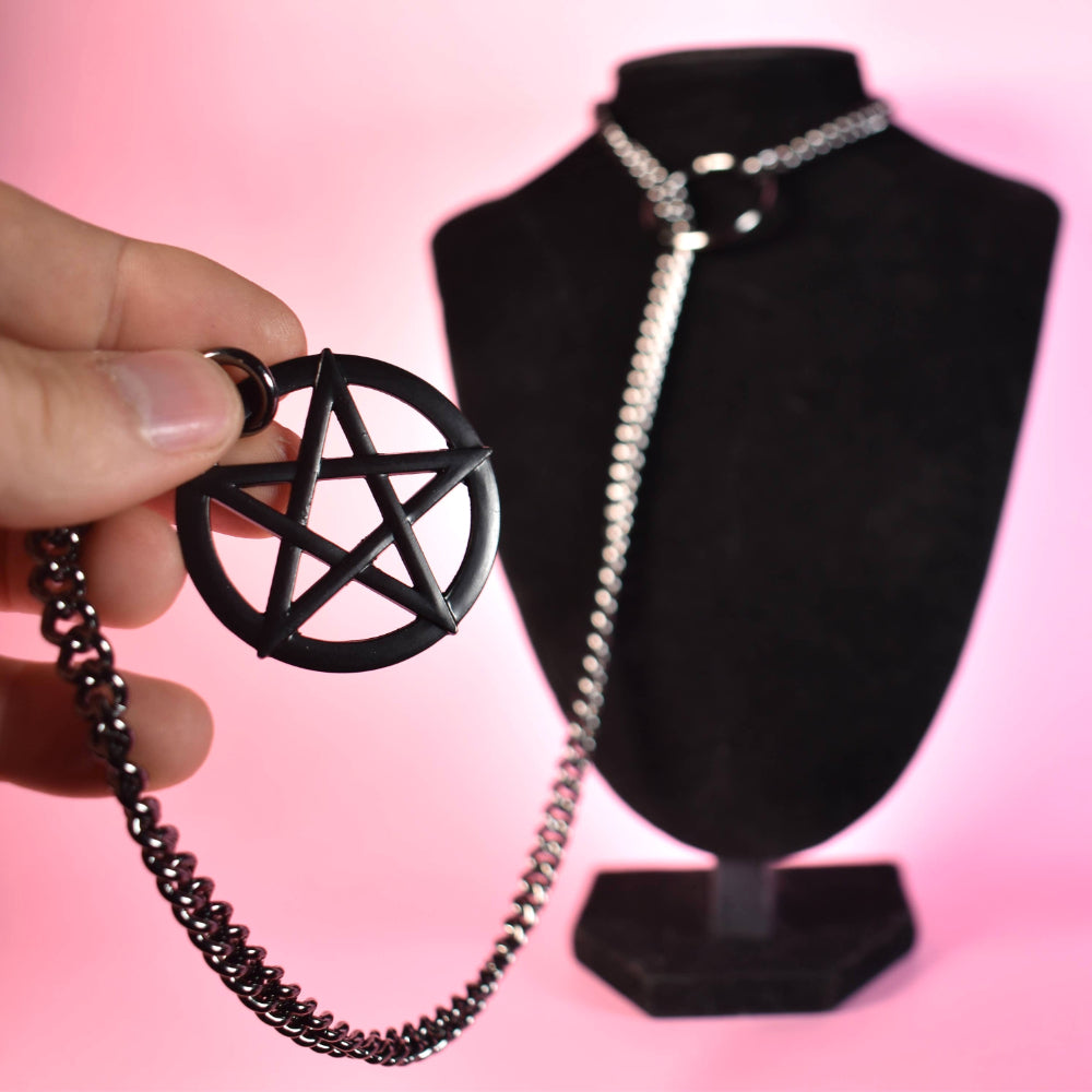 Slip Chain Pentagram Ring
