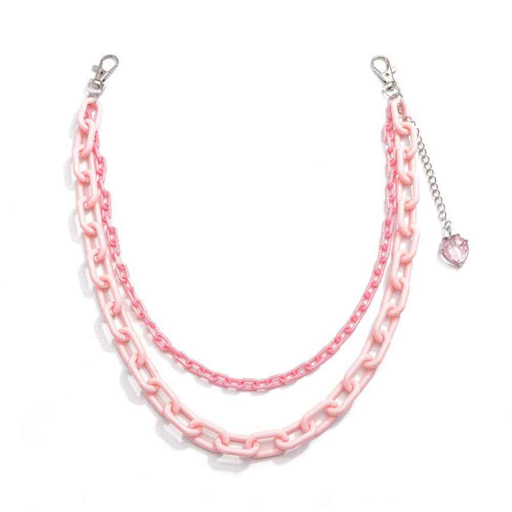 Pink Strawberry Acrylic Waist Chain