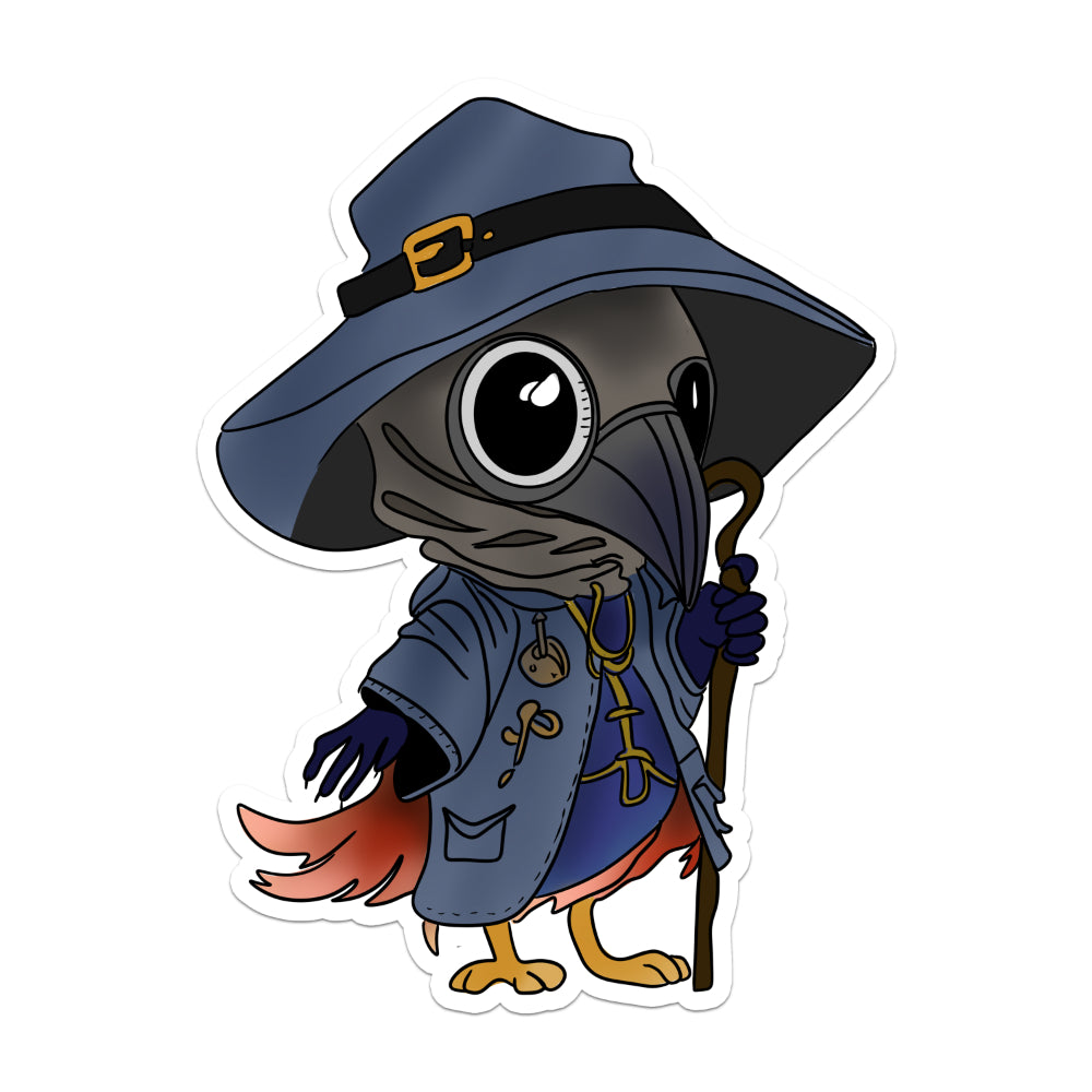 Plague Doctor Bird Vinyl Sticker