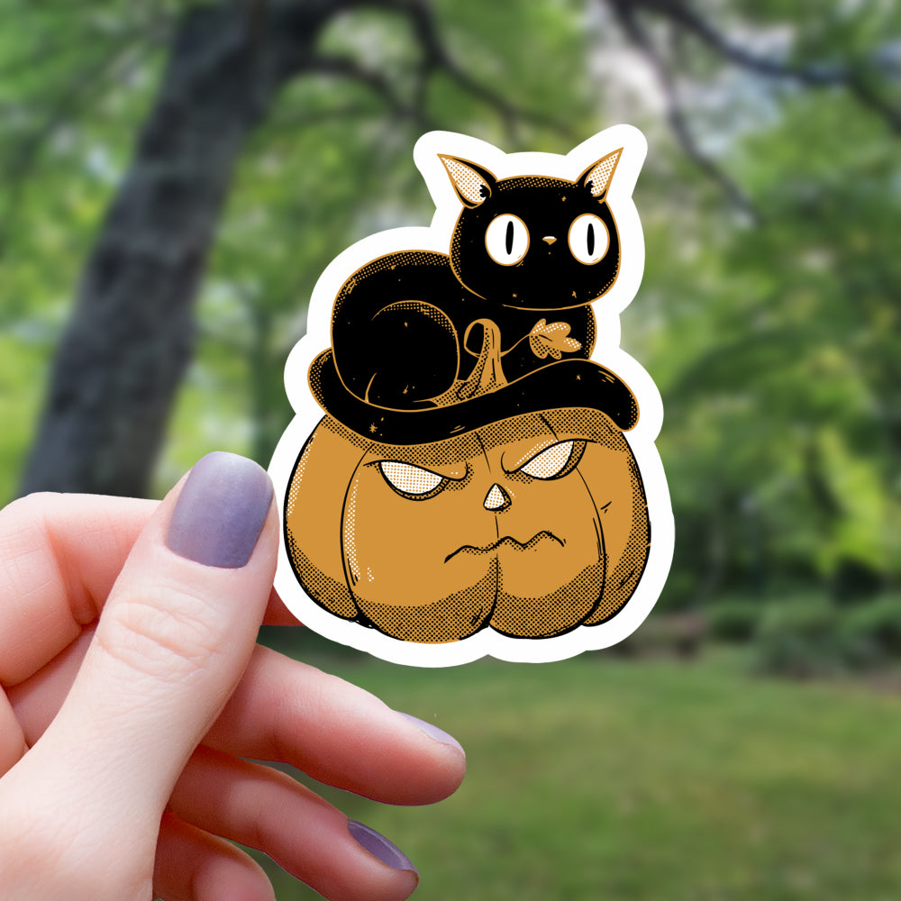 Pumpkin Cat Sticker
