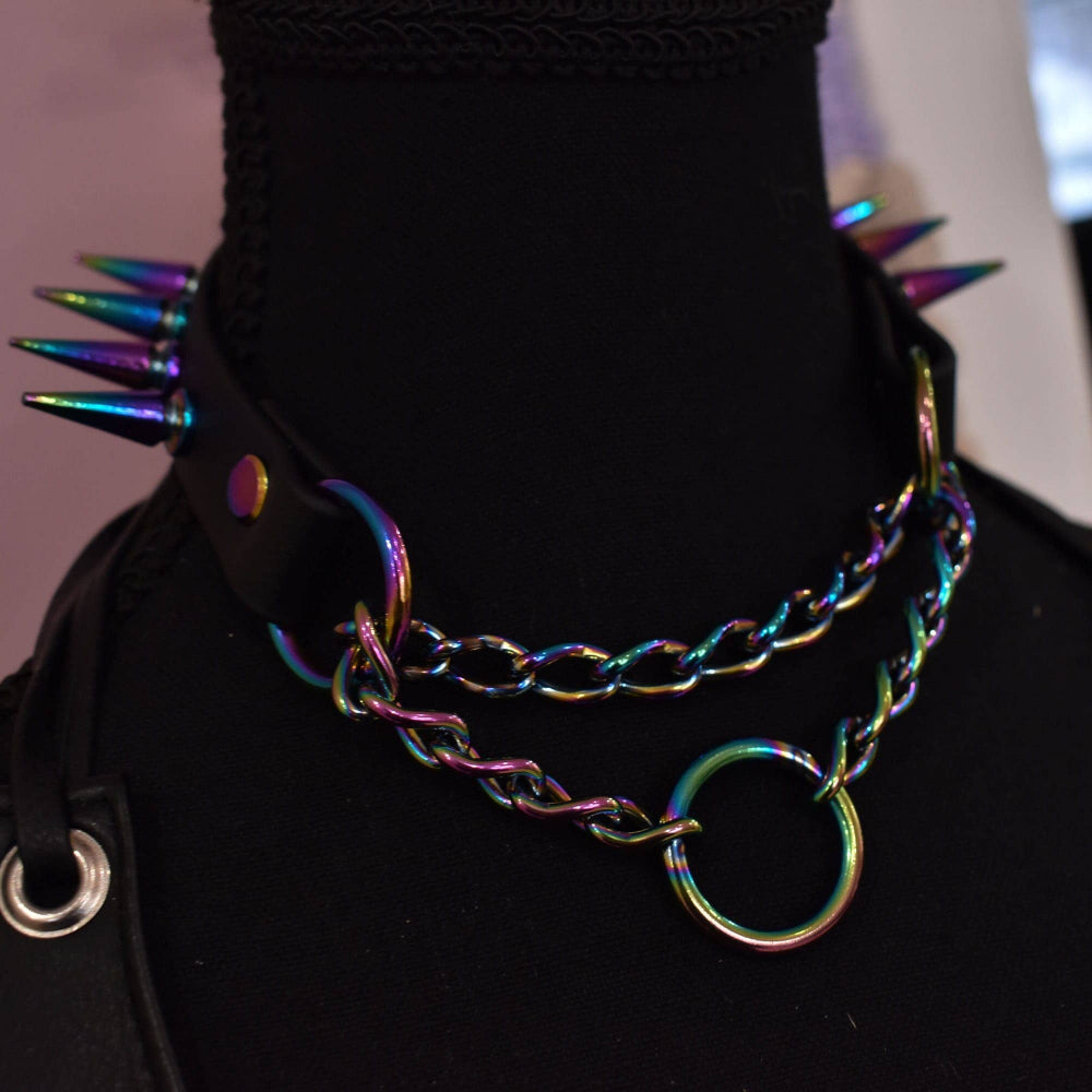 Martingale Collar Rainbow Spiked