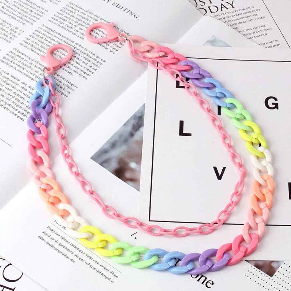 Rainbow Acrylic Waist Chain