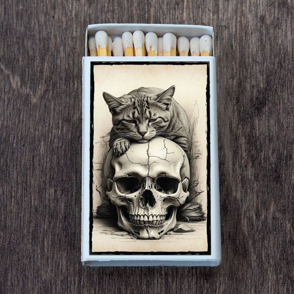 Skull Under Cat Matchboxes