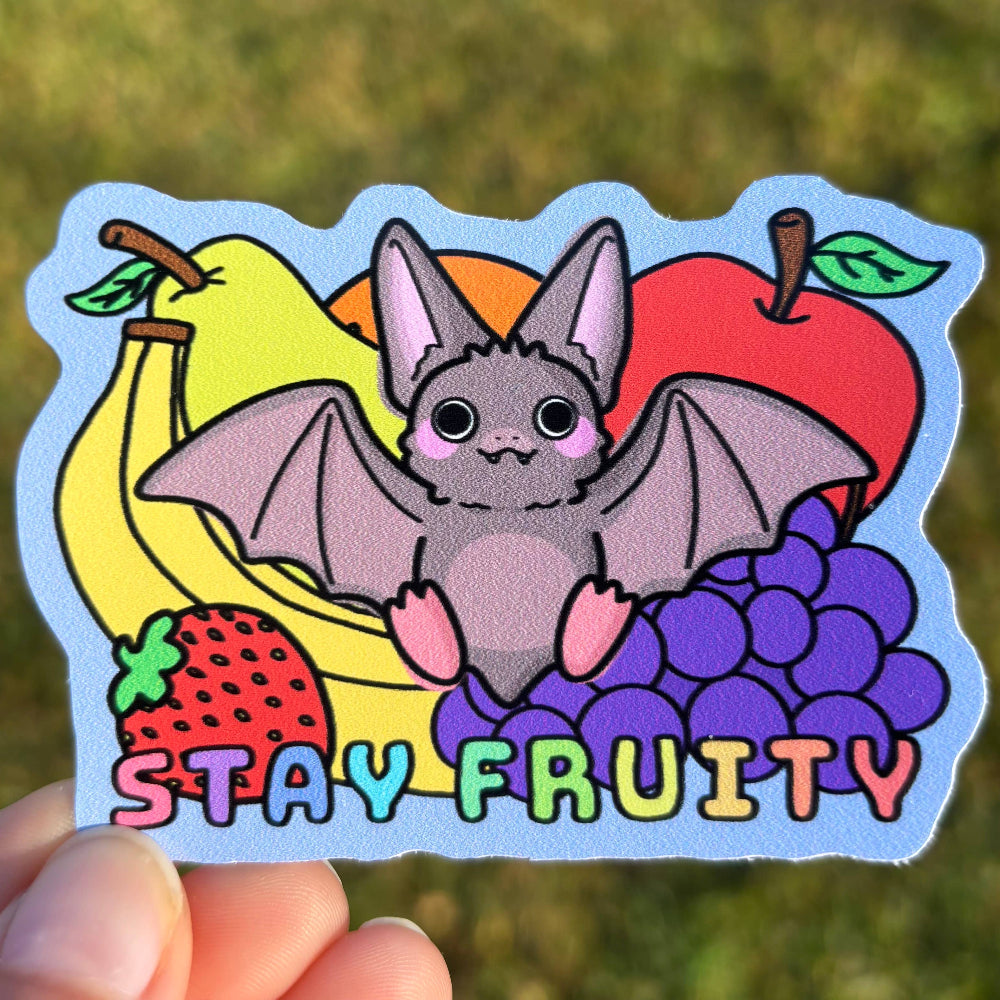 Stay Fruity Bat Sticker