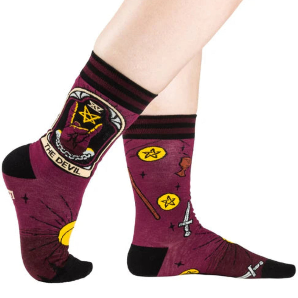 Tarot Nouveau Devil Crew Socks