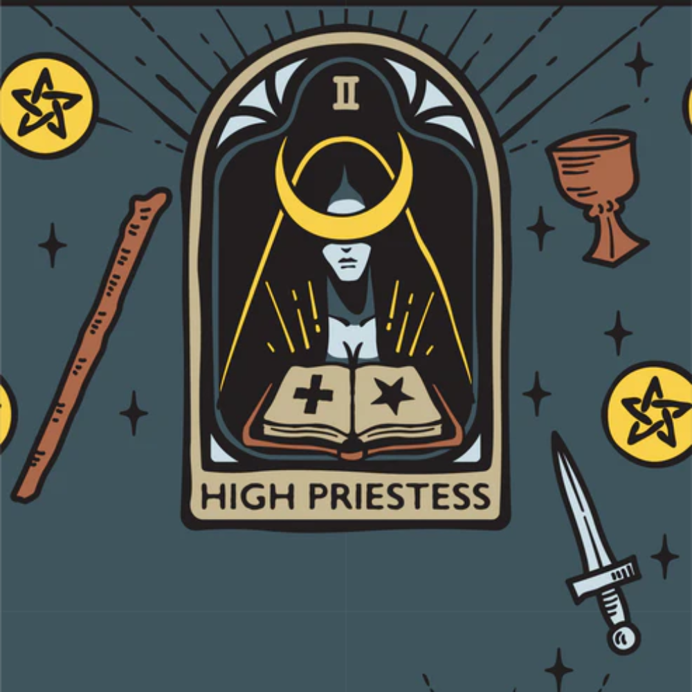 Tarot Nouveau High Priestess Crew Socks
