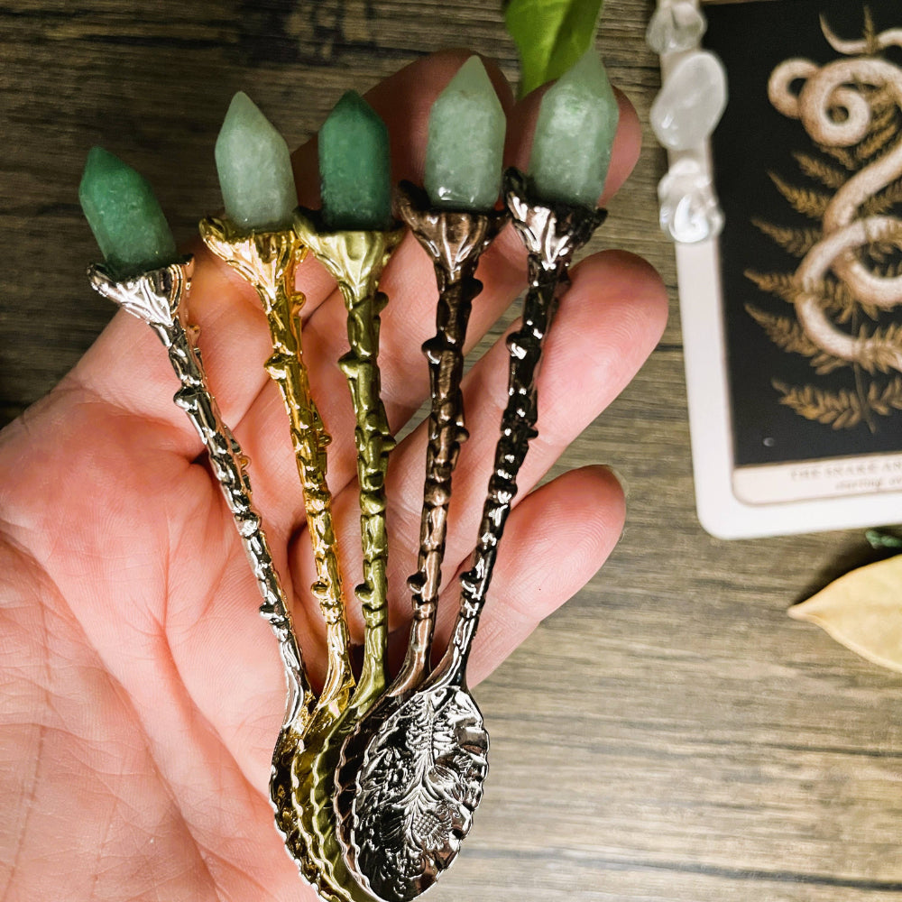 Tea and Herb Spoon with Aventurine