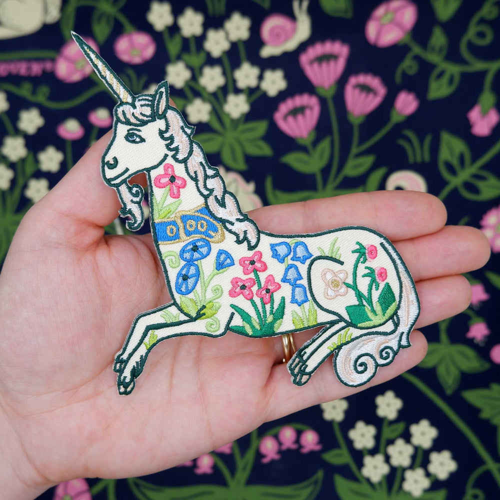 Unicorn Garden Iron On Patch