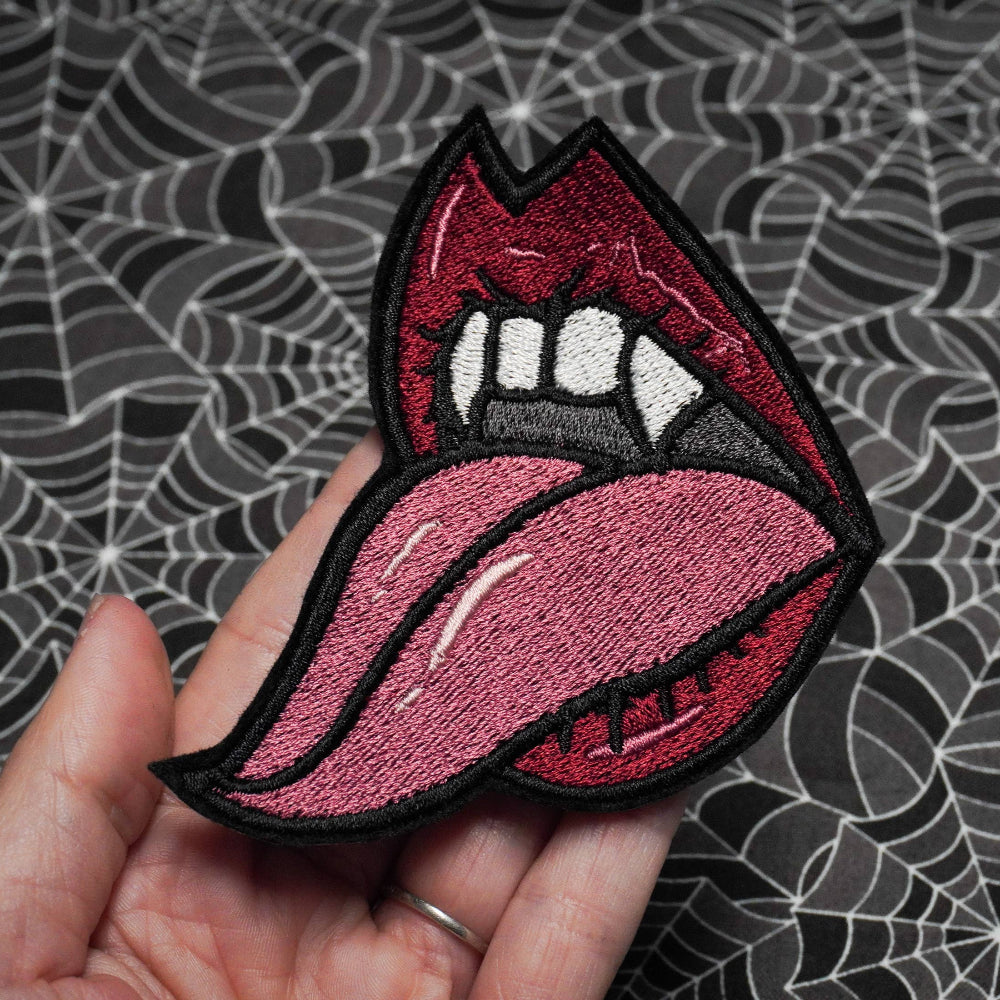 Vampire French Kiss Iron On Patch