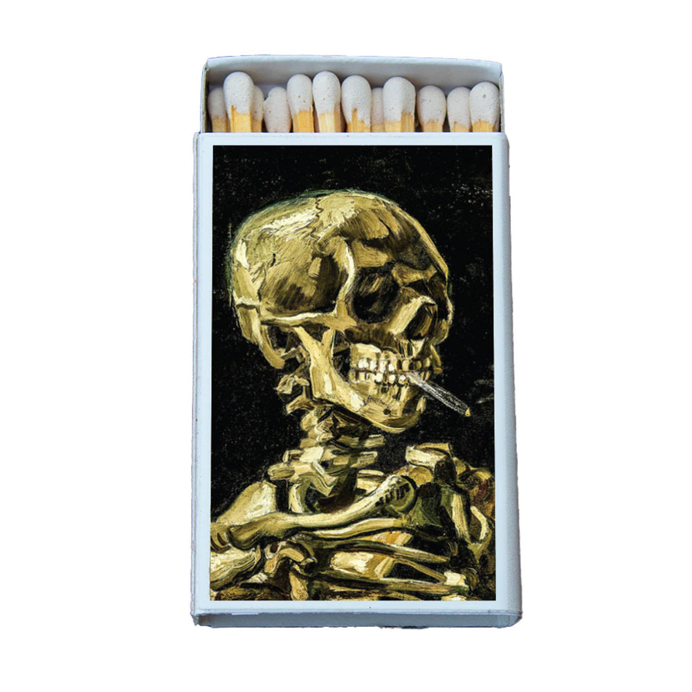 Van Gogh Skull Burning Cigarette Matchbox